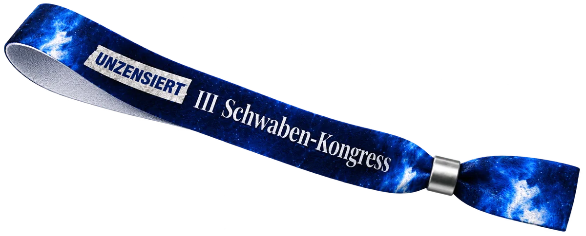 Bändchen zum III. Schwabenkongress mit Unzensiert-Aufdruck